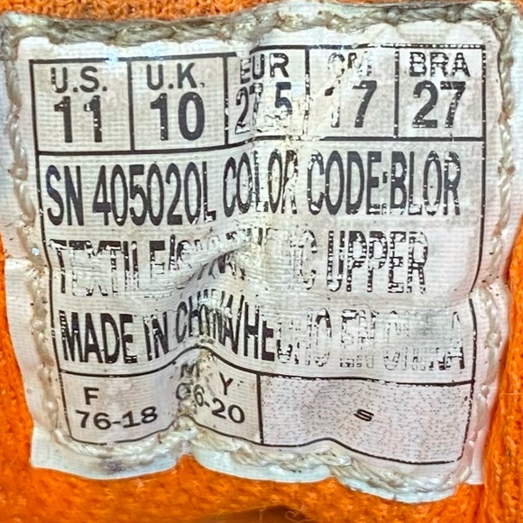 KIds 11 Skechers Go Run Blue Orange Sneakers SEF0263 - Picture 8 of 9